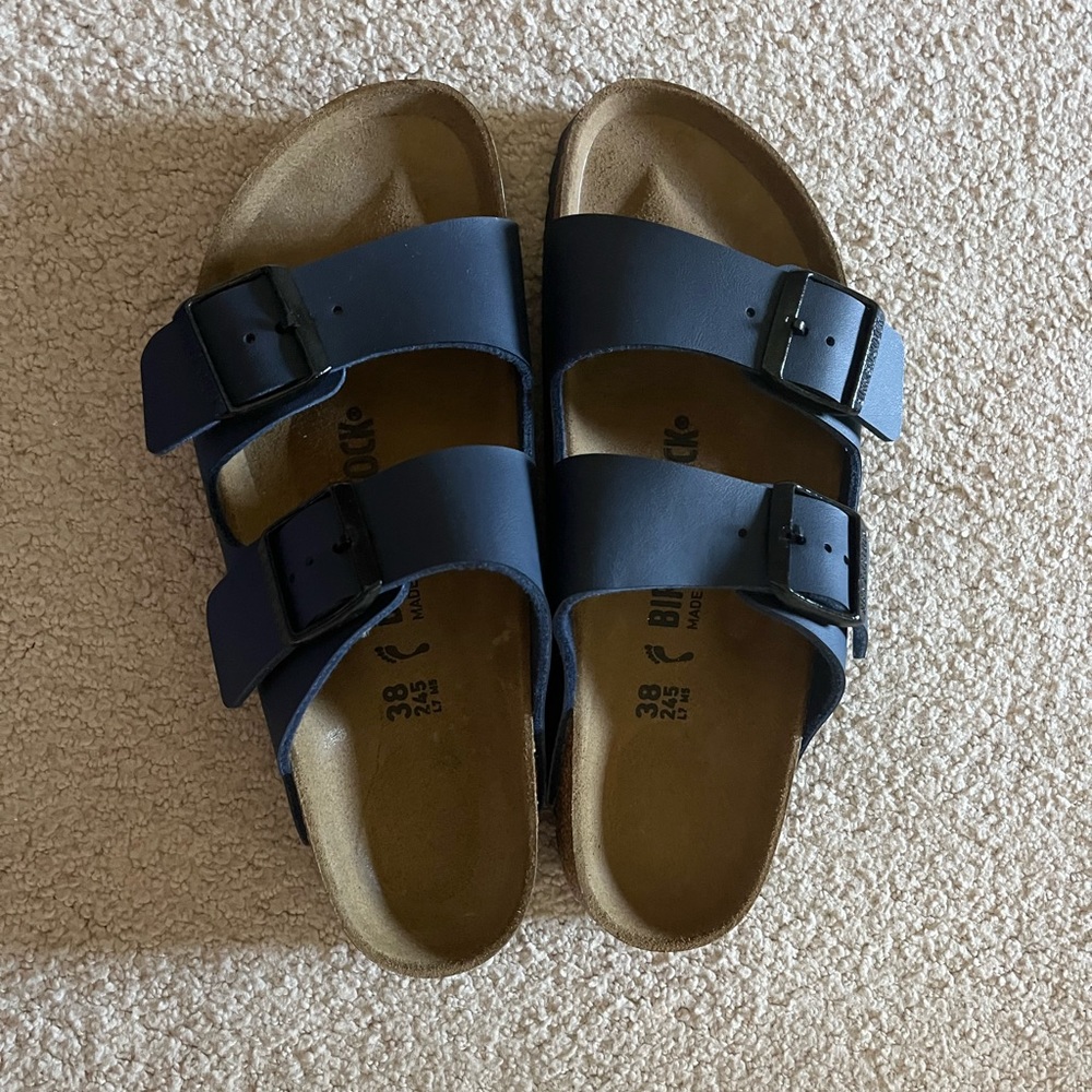 Women’s navy blue Birkenstocks